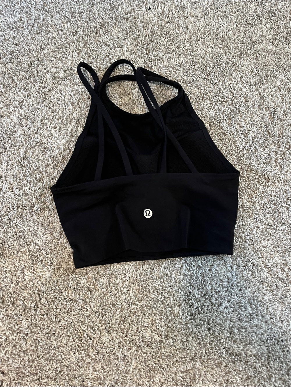 lululemon athletica Black Strappy High-Neck Sports Bra